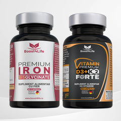 Fier Bisglicinat Premium + Vitamina D3+K2 Forte Premium