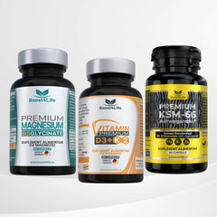 Magneziu Bisglicinat + Vitamina D3+K2 + Ashwagandha KSM-66