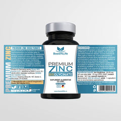 Zinc Bisglicinat Premium, 83,35 mg, 60 Capsule Vegane