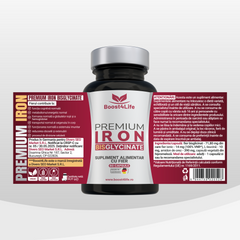 Fier Bisglicinat Premium, 71,80 mg, 60 Capsule Vegane