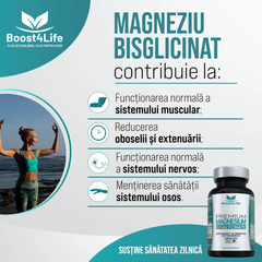 Magneziu Bisglicinat Premium, 815 mg, 60 capsule vegane
