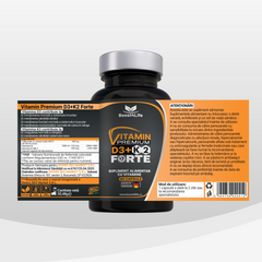 Vitamina D3+K2 Forte Premium, MG Caps®, 60 capsule moi