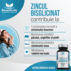 Zinc Bisglicinat Premium, 83,35 mg, 60 Capsule Vegane