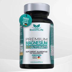 Magneziu Bisglicinat Premium, 815 mg, 60 capsule vegane