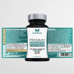 Magneziu Bisglicinat Premium, 815 mg, 60 capsule vegane