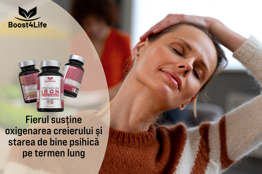 Descoperă legătura dintre fier și sănătatea mintală. Cum susține fierul bisglicinat oxigenarea creierului, claritatea mentală și starea de bine psihică.