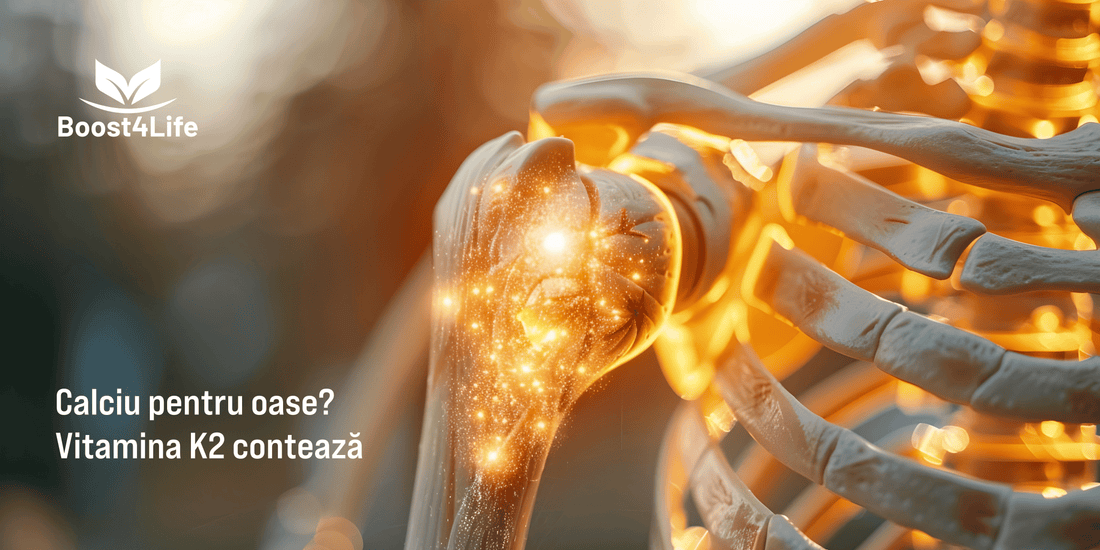 Vitamina K2 (menachinona) - vitamina liposolubilă studiată pentru rolul ei în menținerea sănătății normale a oaselor și complementaritatea cu vitamina D3. 