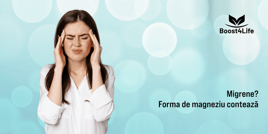 Capsule de Magneziu Bisglicinat Premium Boost4Life - supliment pentru prevenția migrenelor și durerilor de cap