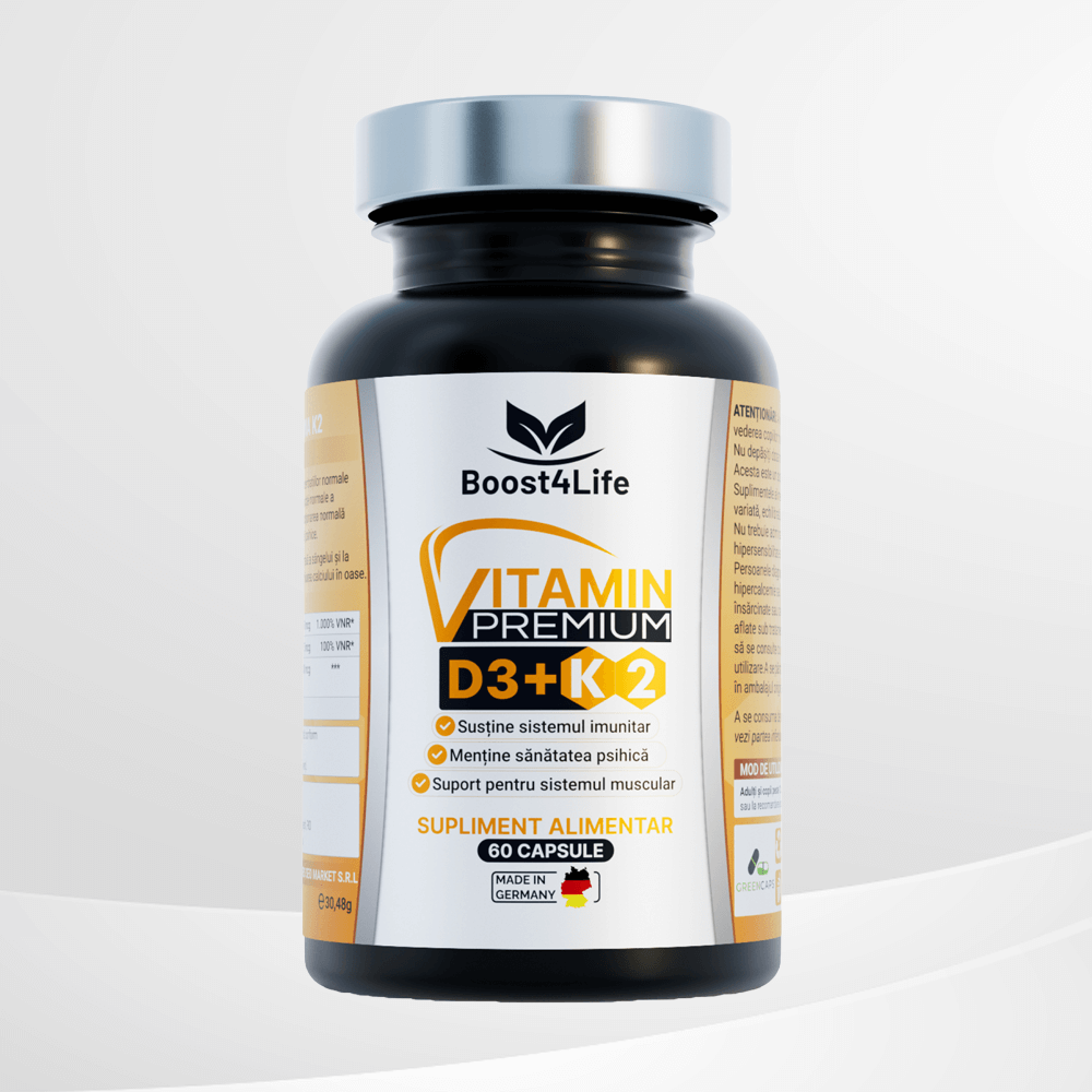 Vitamin D3+K2 Premium, Green Caps, 60 capsule