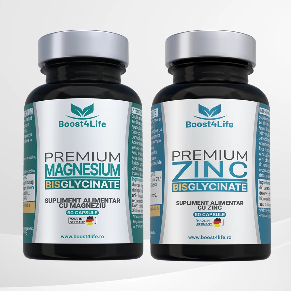 Magneziu Bisglicinat Premium + Zinc Bisglicinat Premium