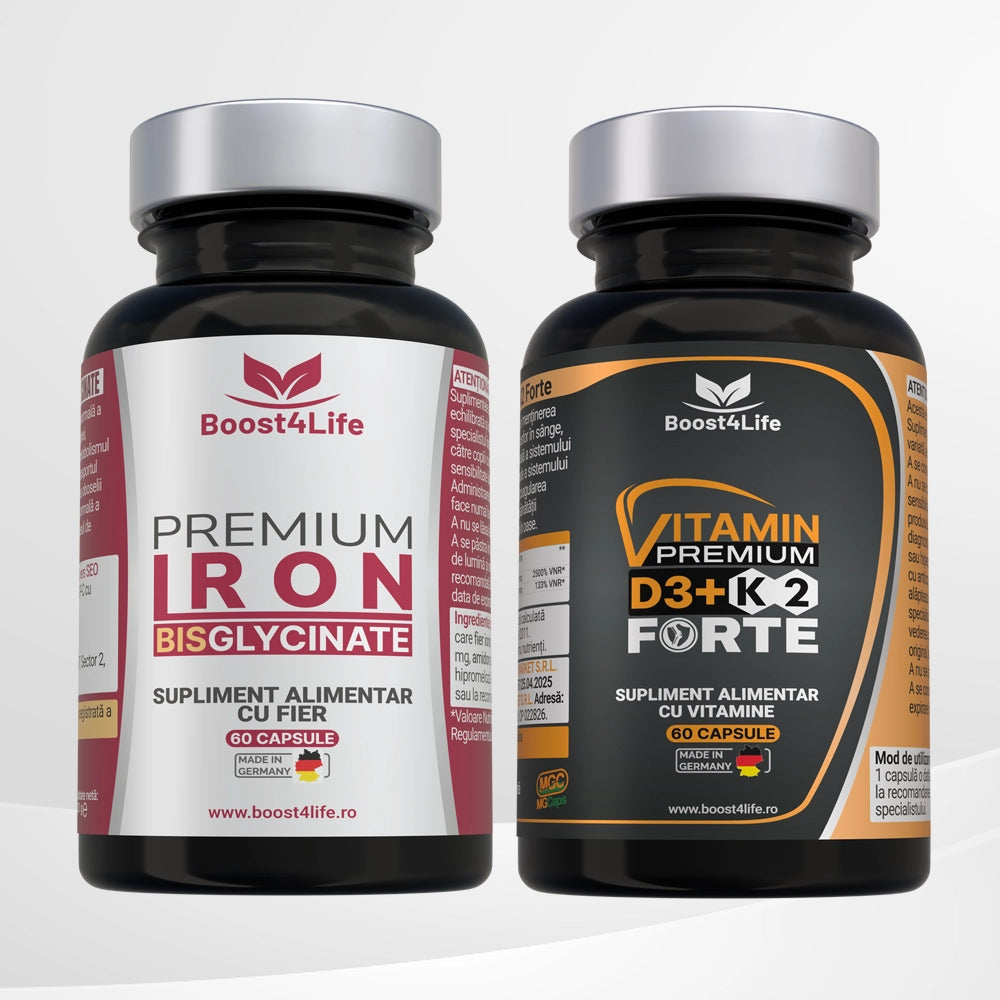 Fier Bisglicinat Premium + Vitamina D3+K2 Forte Premium