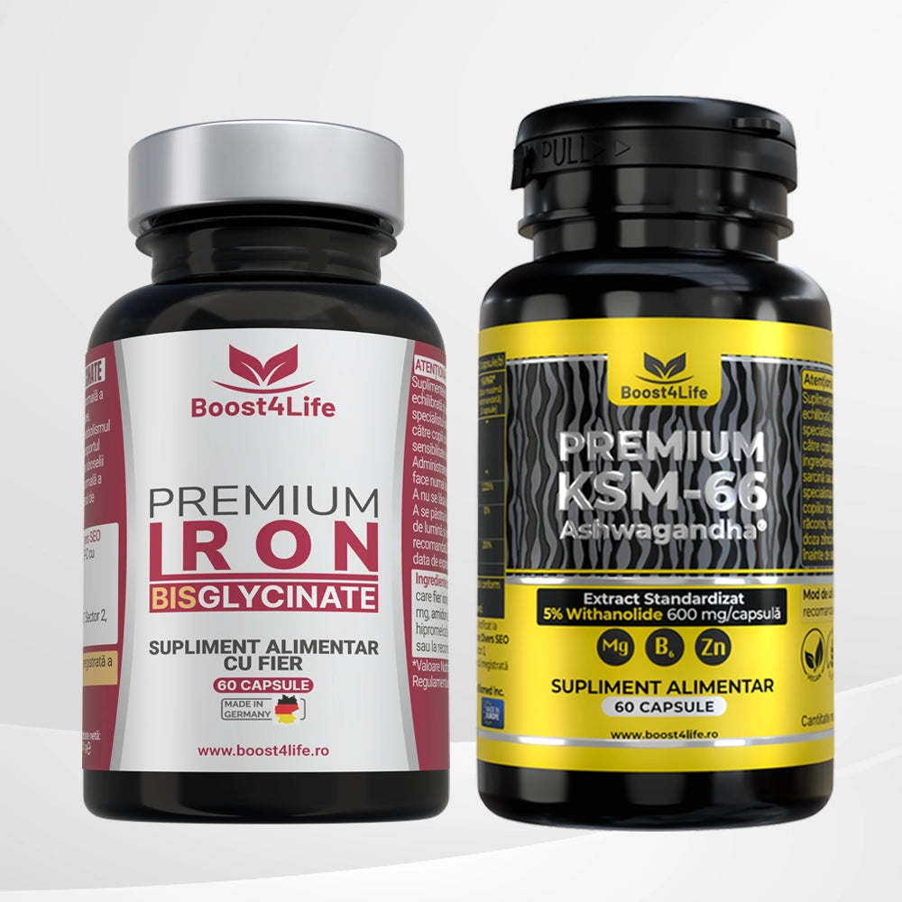 Fier Bisglicinat Premium + Ashwagandha KSM-66 Premium