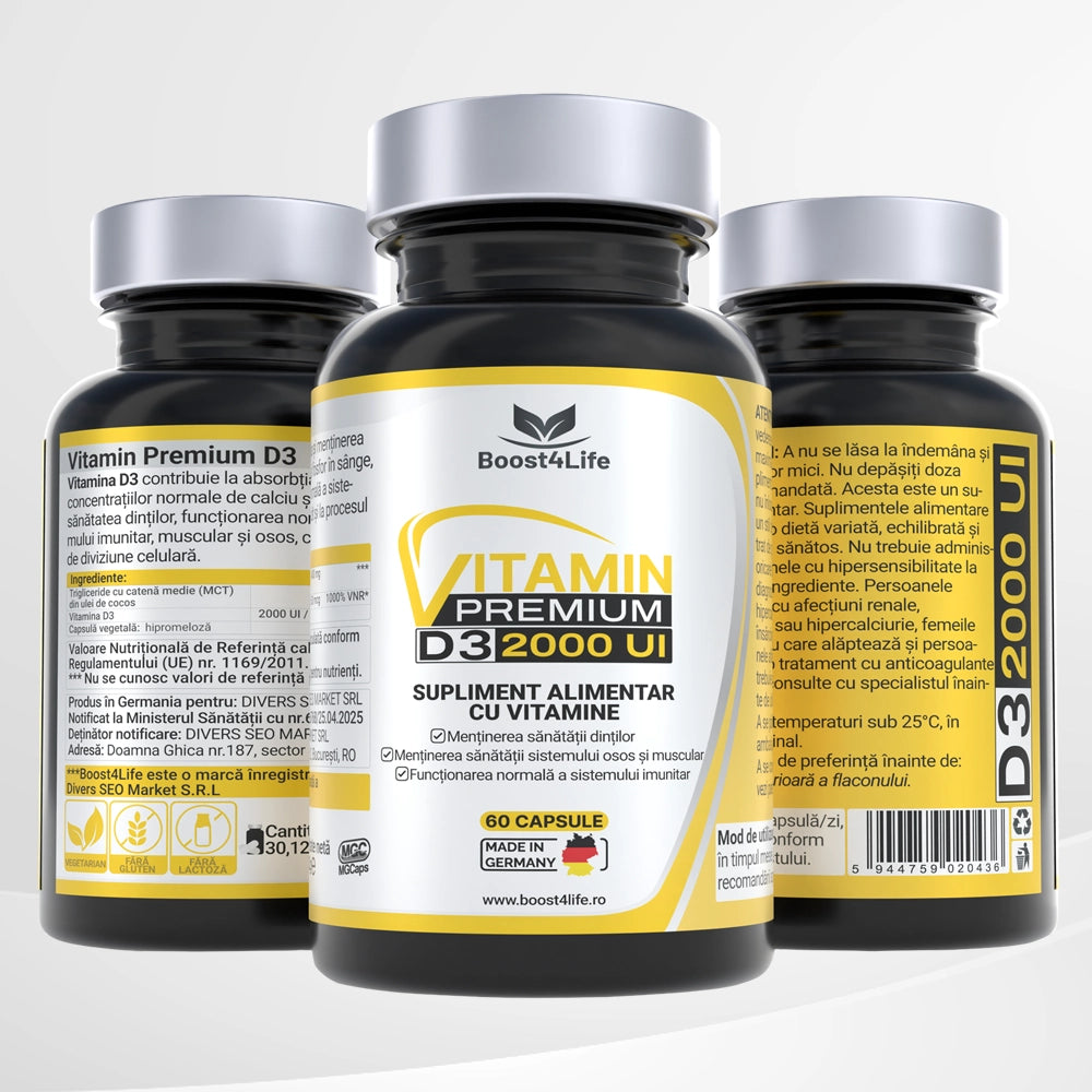 Vitamin Premium D3 (2000 UI), MG Caps, 60 capsule