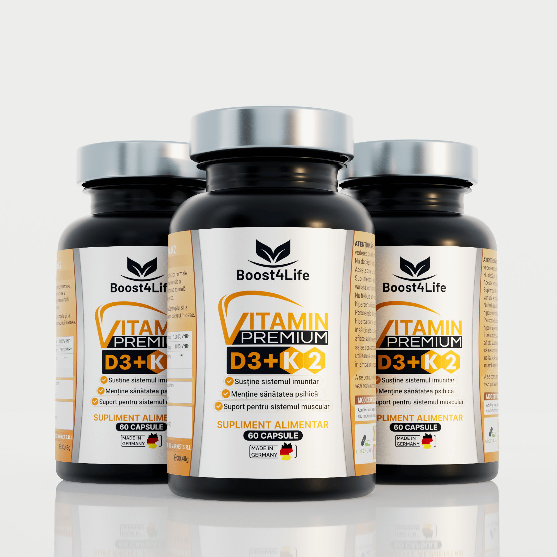 Vitamin D3+K2 Premium, Green Caps, 60 capsule