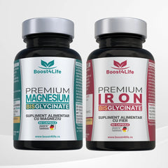 Magneziu Bisglicinat Premium + Fier Bisglicinat Premium