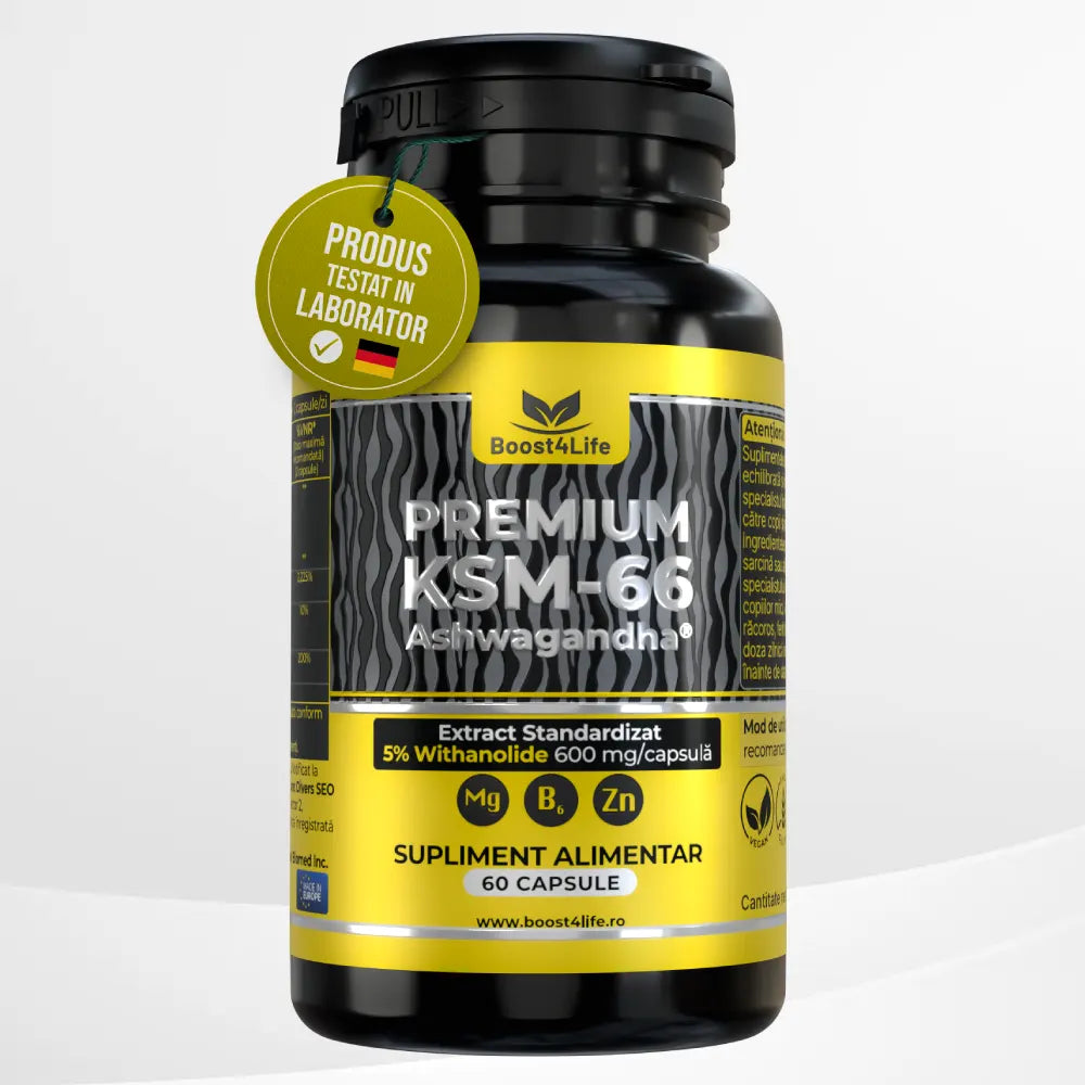 Ashwagandha KSM-66 Premium, 600 mg, 60 capsule vegane