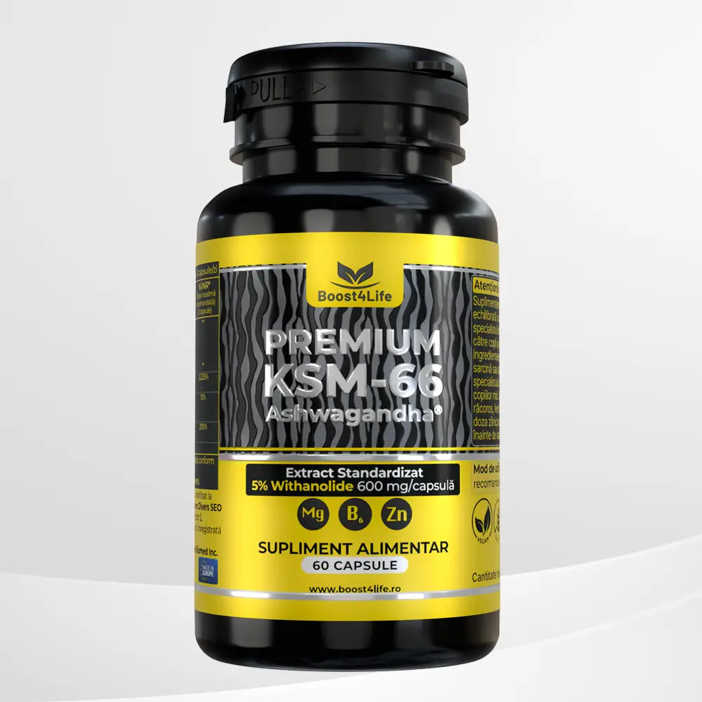 Ashwagandha KSM-66 Premium, 600 mg, 60 capsule vegane