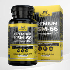Ashwagandha KSM-66 Premium, 600 mg, 60 capsule vegane