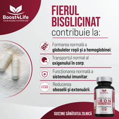 Fier Bisglicinat Premium, 71,80 mg, 60 Capsule Vegane