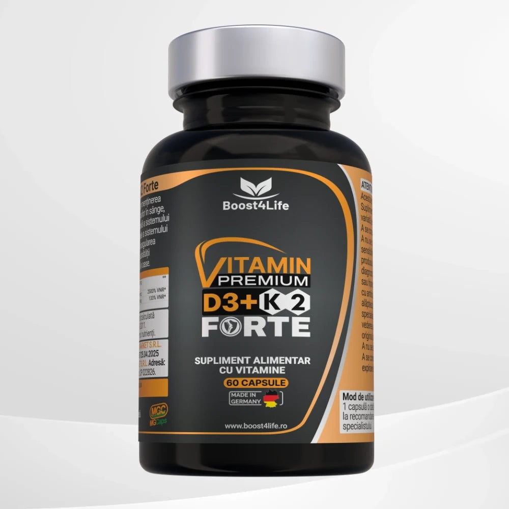 Vitamina D3+K2 Forte Premium, MG Caps®, 60 capsule moi