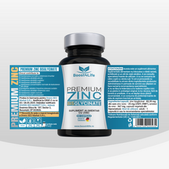 Zinc Bisglicinat Premium, 83,35 mg, 60 Capsule Vegane